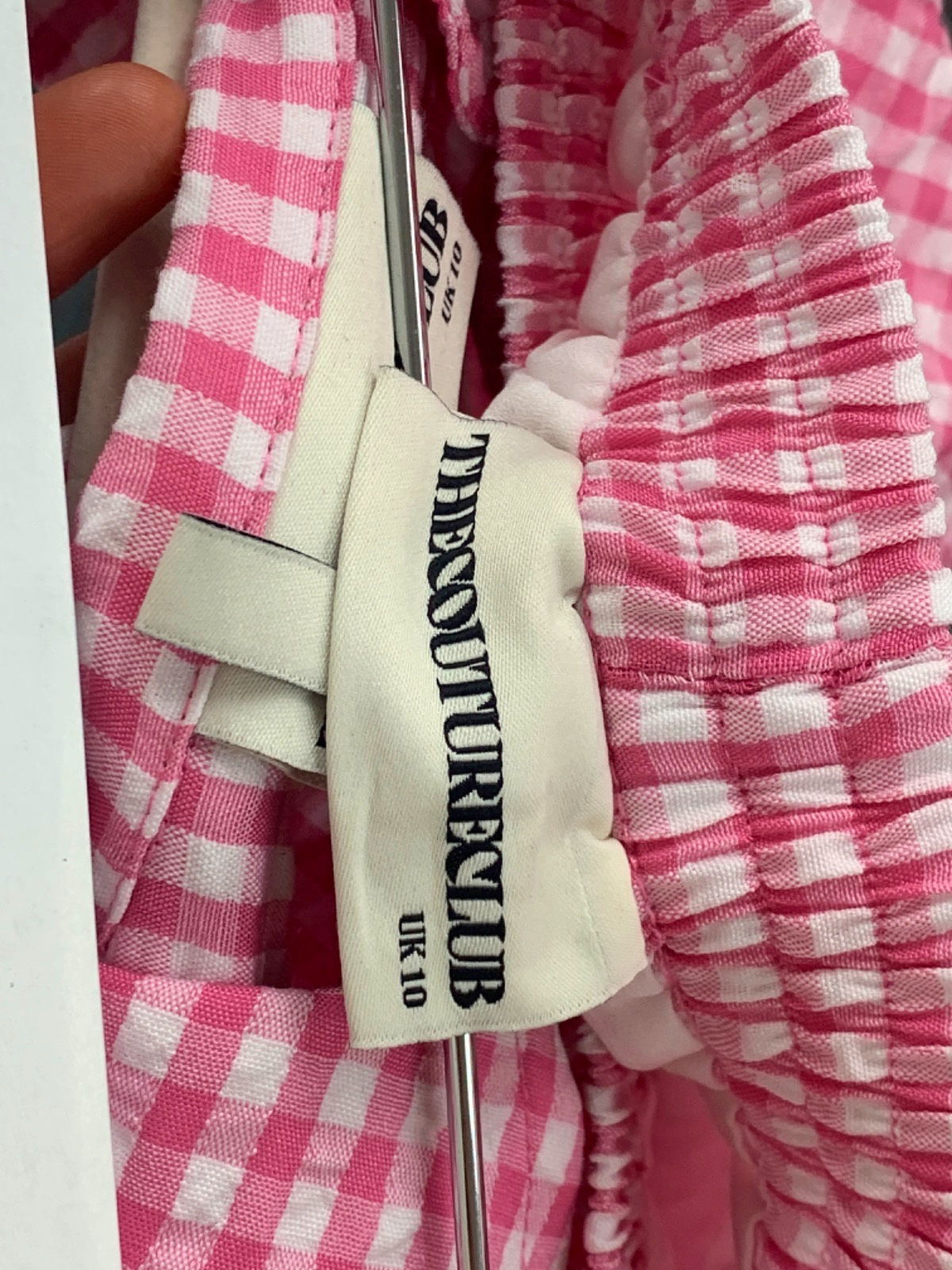 TheCoutureClub Pink Gingham Pyjama Set UK 10