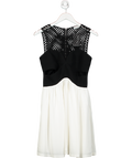 Sandro Black Mesh Cut Out Mini Dress UK M