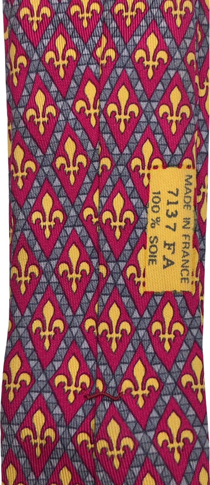 Hermès Red and Yellow Patterned Tie
