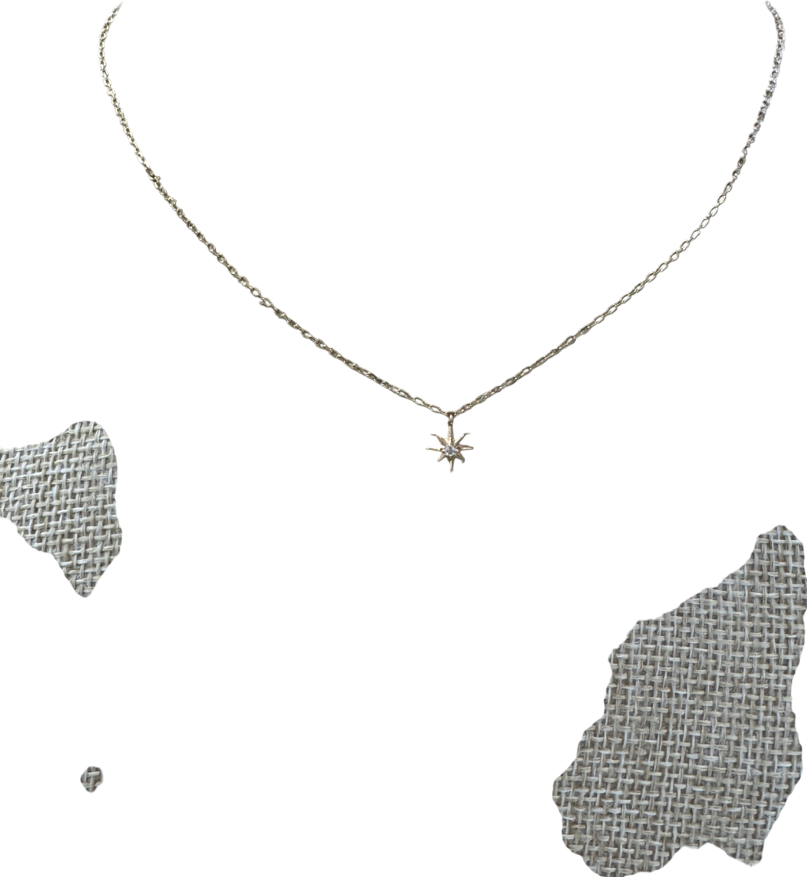 Astrid & Miyu Yellow 18k Gold Plated Silver Celestial Star Necklace With Crystal