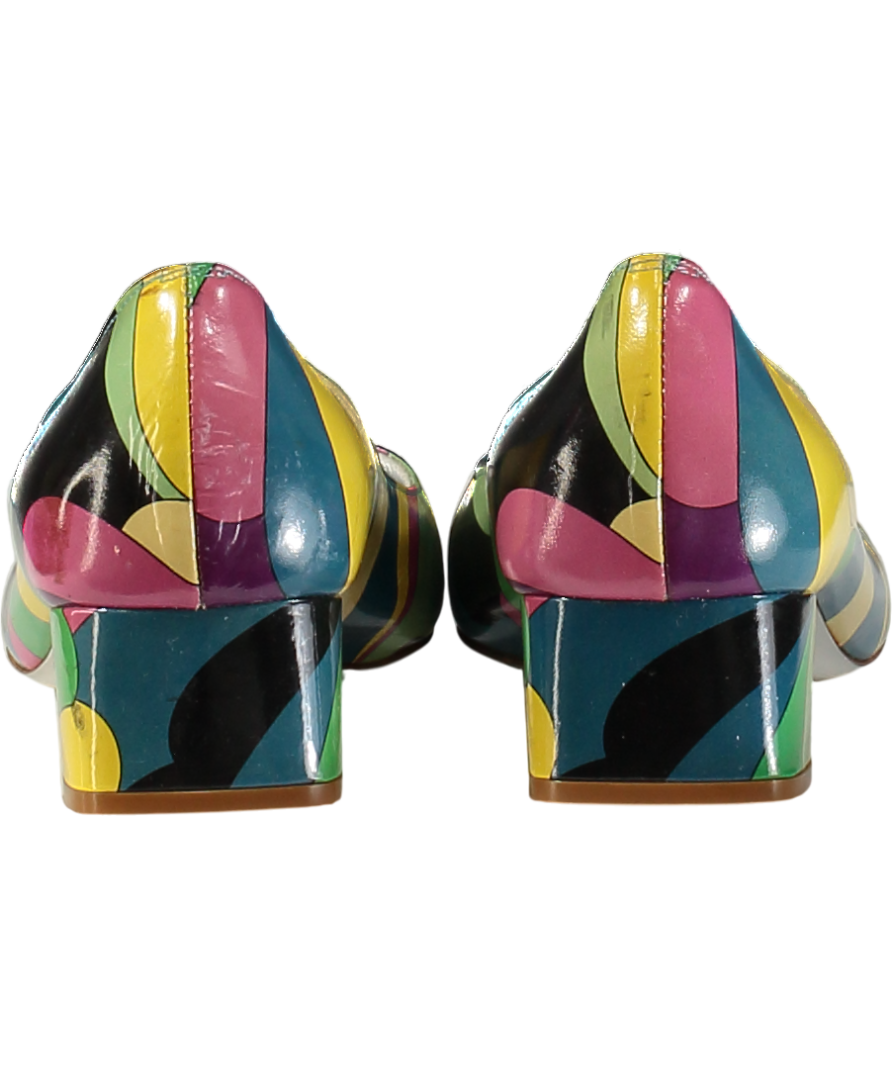 Emilio Pucci Multicoloured Patent Leather Heels UK 6.5 EU 39.5 👠