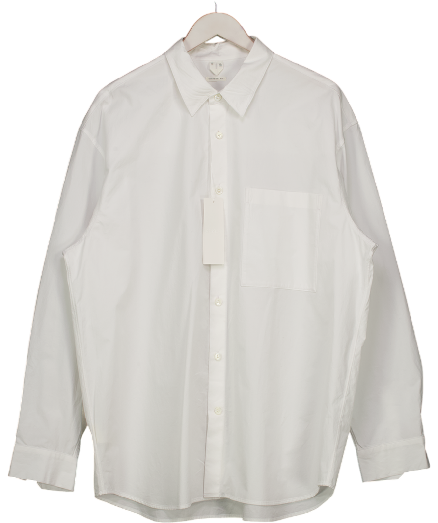 Arket White Oversized Poplin Shirt UK 44" CHEST