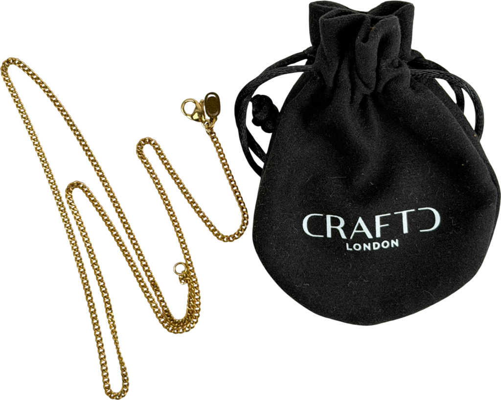 CRAFTD LONDON 18k Gold Plated Cuban Plated 2mm Chain