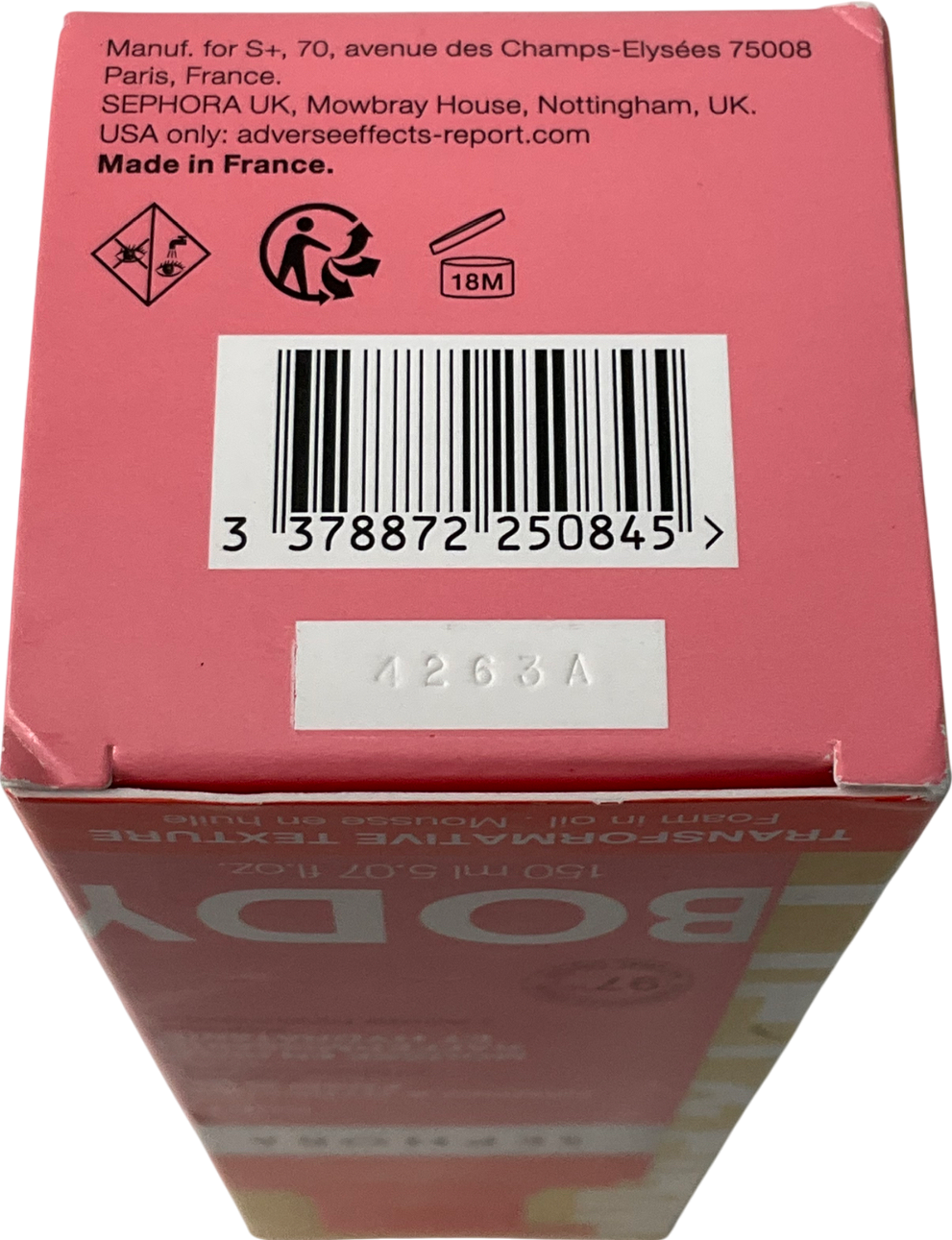 sephora Lift & Firm Hydrating Body Oil Foam 150ml