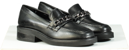 Carvela Black Lock Loafer Leather Casuals UK 3 EU 36