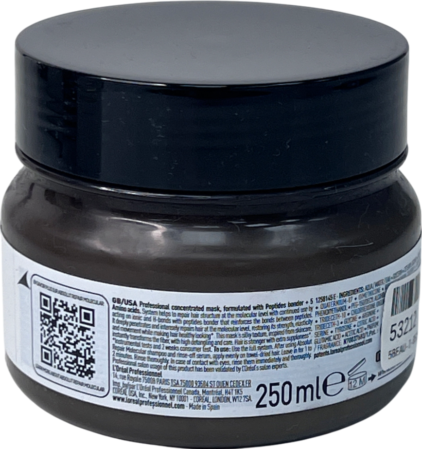 loreal Absolut Repair Molecular Strengthening Mask For Damaged Hair 250ml
