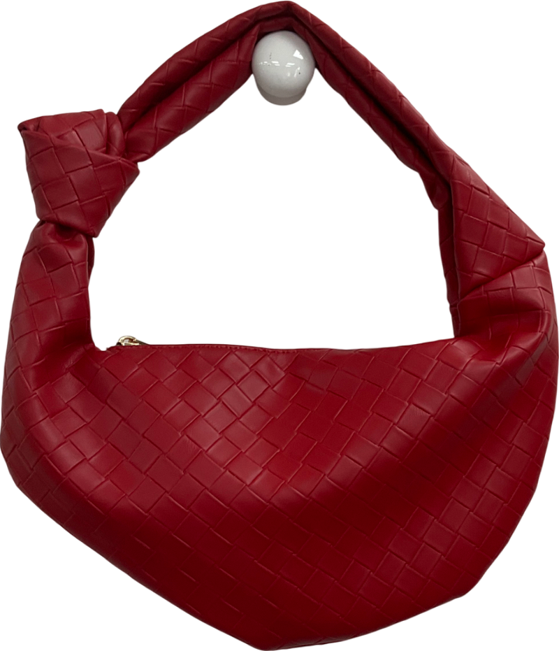 New Look Red Woven Leather Look Mini Top Handle Bag