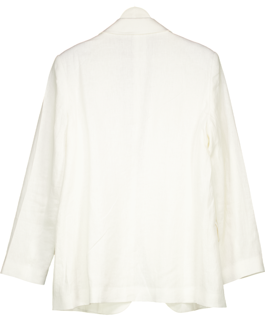 Eleven Loves White Betine 100% Linen Blazer UK 14