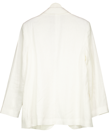 Eleven Loves White Betine 100% Linen Blazer UK 14