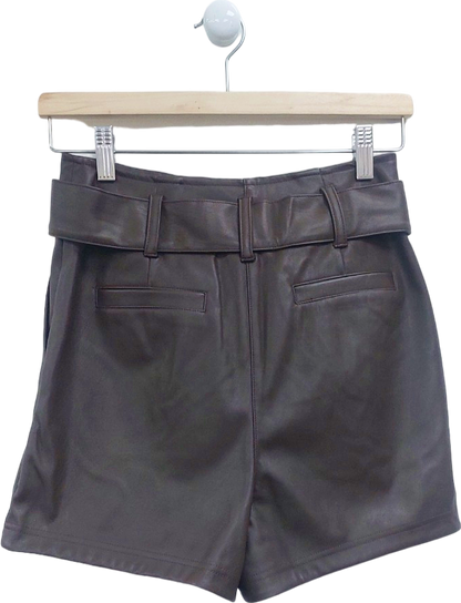 New Look Brown Tara Tie Waist Shorts UK 6