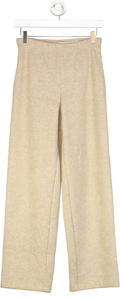 Goelia Beige Wide Leg Trousers UK 8