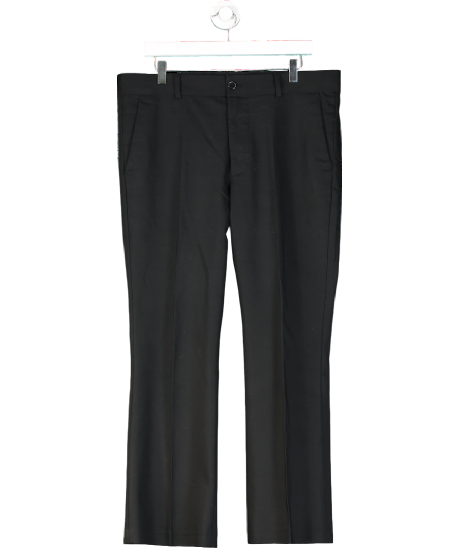 Daniel W Fletcher Black Straight Leg Tailored Trousers UK M