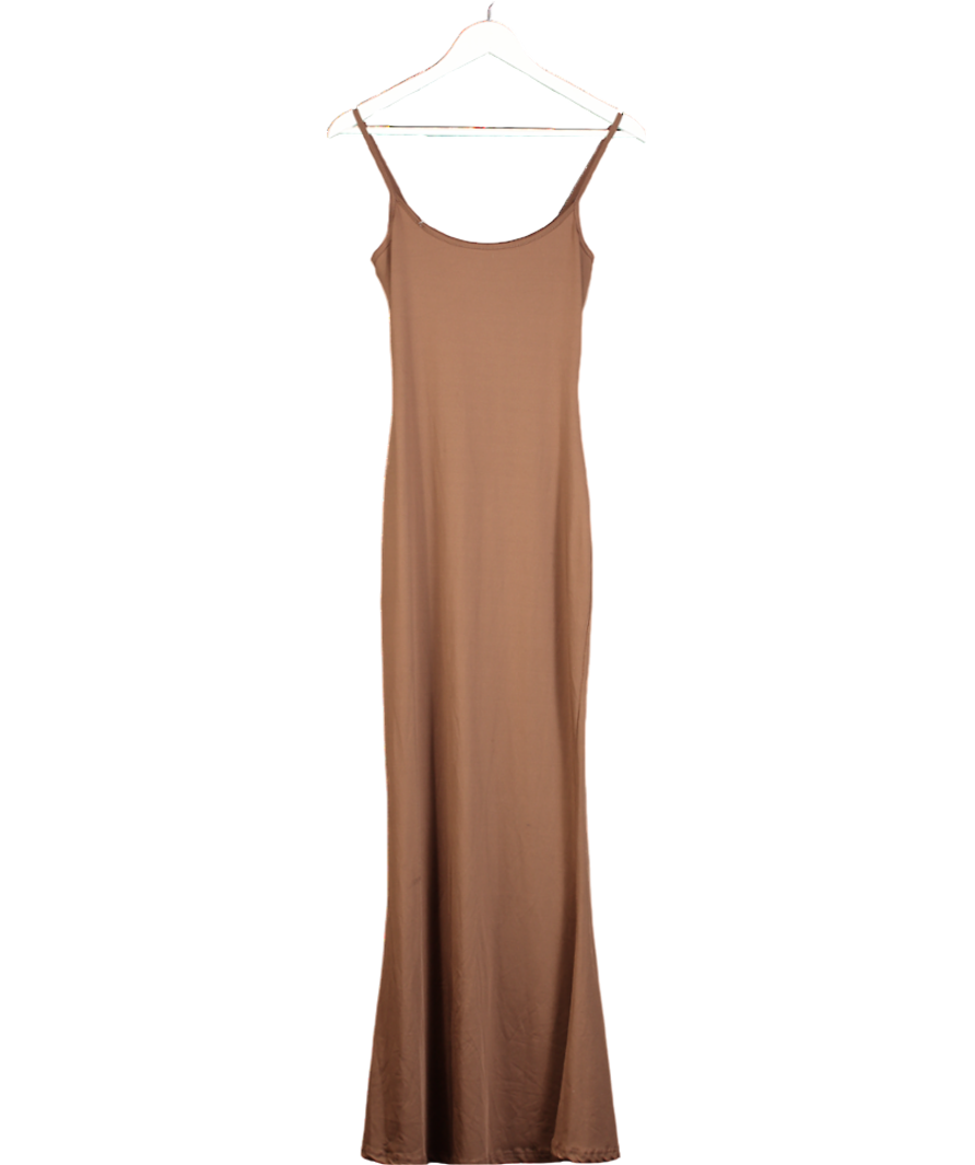 Brown Strappy Maxi Dress UK S