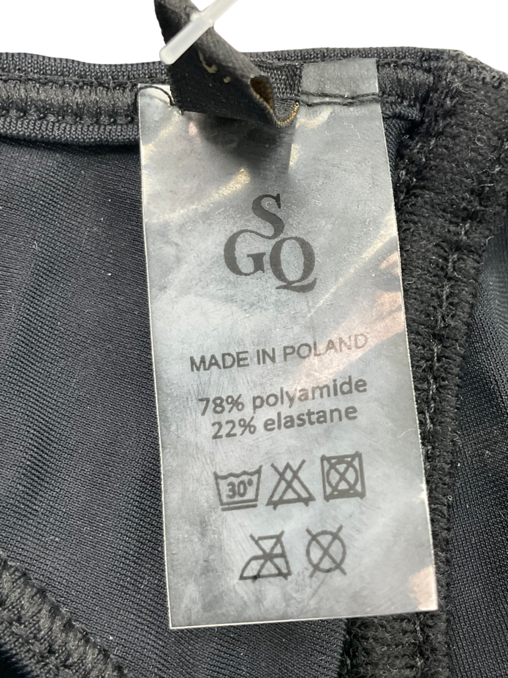 God Saves Queens Black Animal And Mesh One Shoulder Bralette UK S