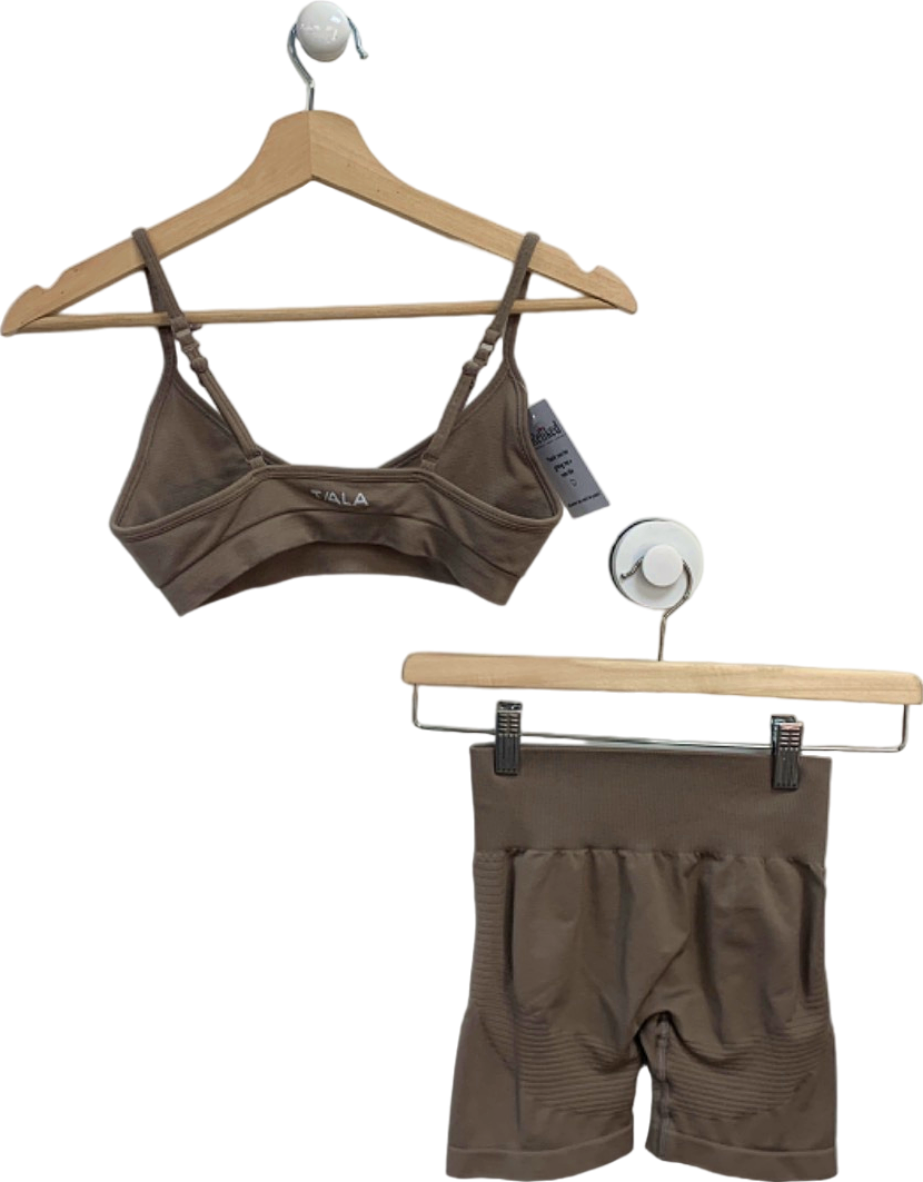 TALA Brown Recycled Polyamide  2-piece Activewear Set UK S