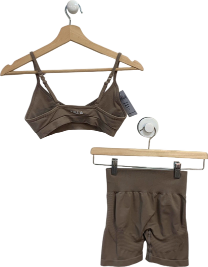 TALA Brown Recycled Polyamide  2-piece Activewear Set UK S