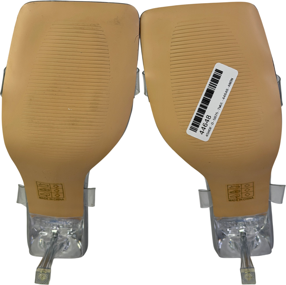 Public Desire Metallic Silver Perspex Wide Fit Square Toe Slingback Mid Heels UK 5 EU 38 👠