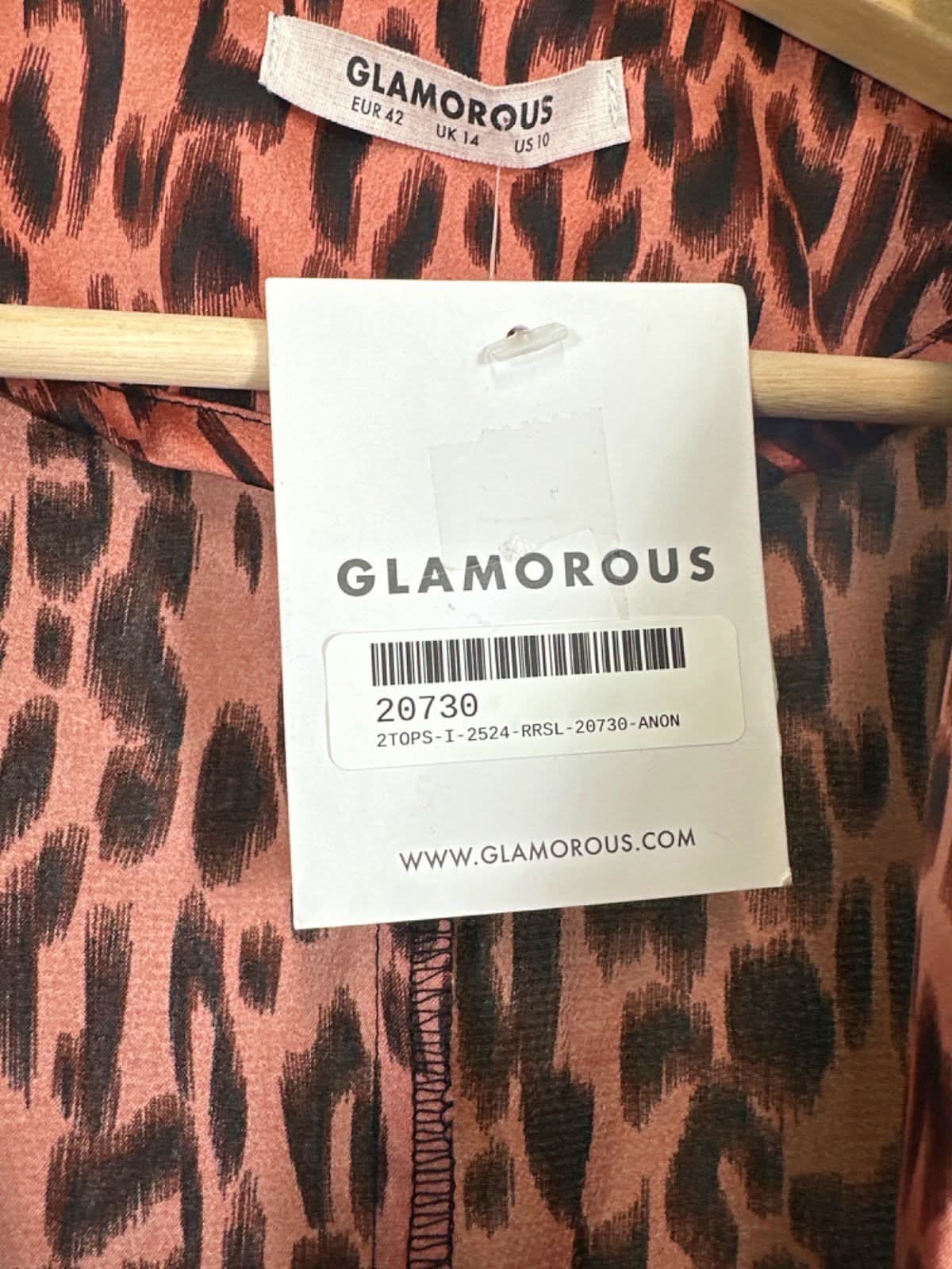 Glamorous Pink Leopard Print Belted Blazer UK 14