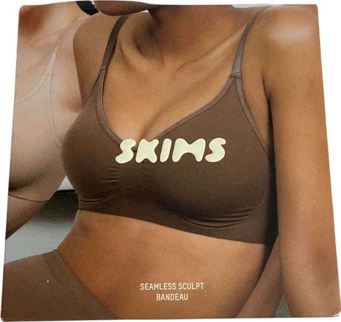 SKIMS Brown Seamless Sculpt Bandeau - Cocoa UK S