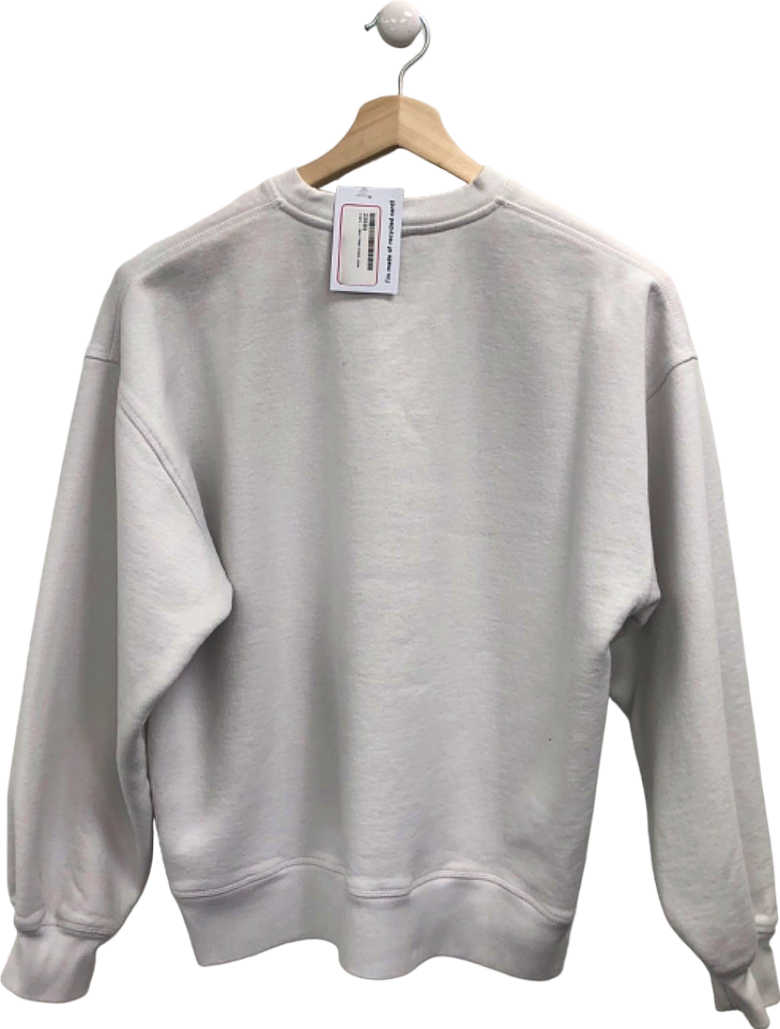 Raey White Crew Neck Sweatshirt UK 10