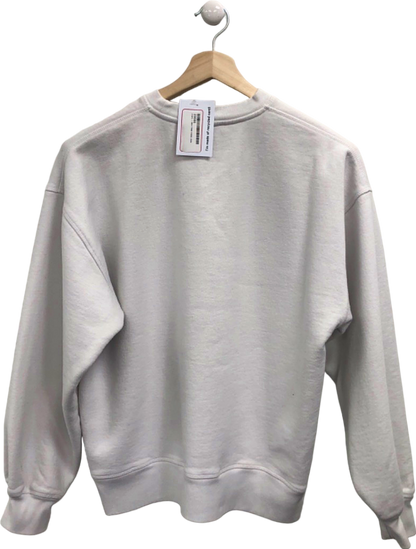 Raey White Crew Neck Sweatshirt UK 10