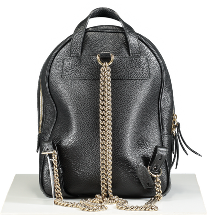 Gucci Black Soho Chain Leather Backpack One Size