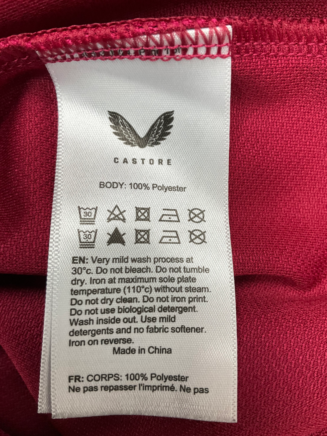 Castore Red Golf Club Essential Polo Shirt UK L