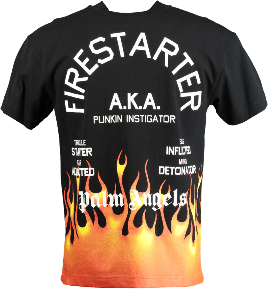 Palm Angels Black Firestarter T-Shirt UK S