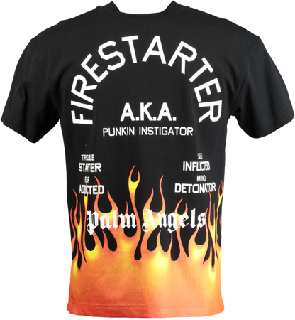 Palm Angels Black Firestarter T-Shirt UK S