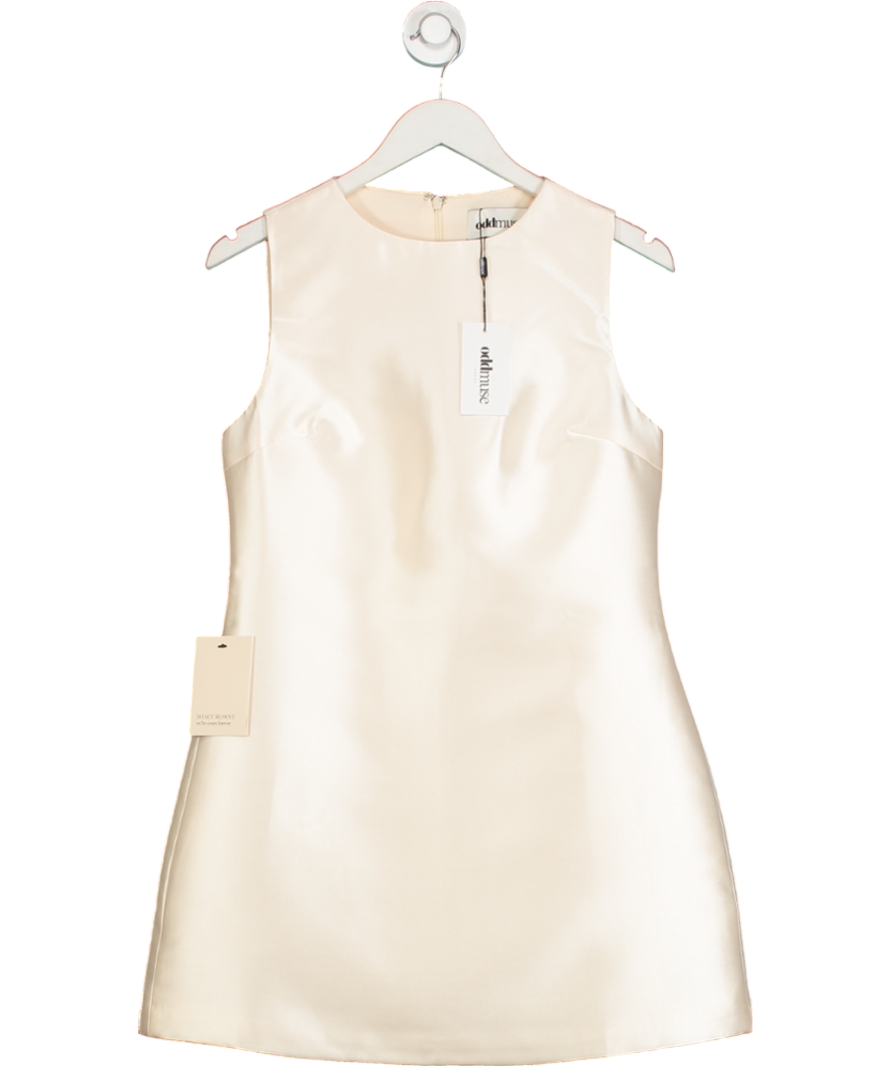 ODDMUSE Cream Satin Mini Dress UK S