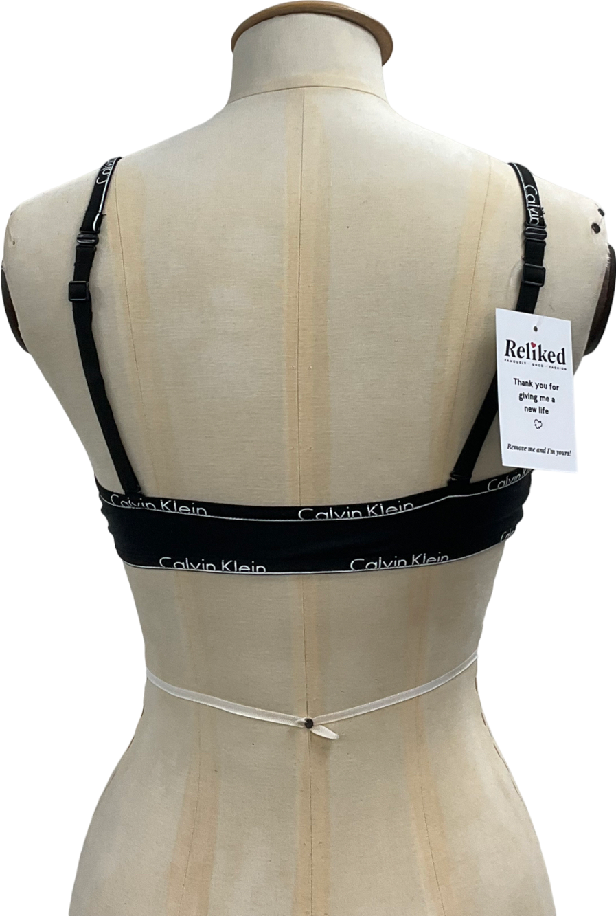 Calvin Klein Jeans Est. 1978 Black Calvin Klein Unlined Triangle Bra UK L