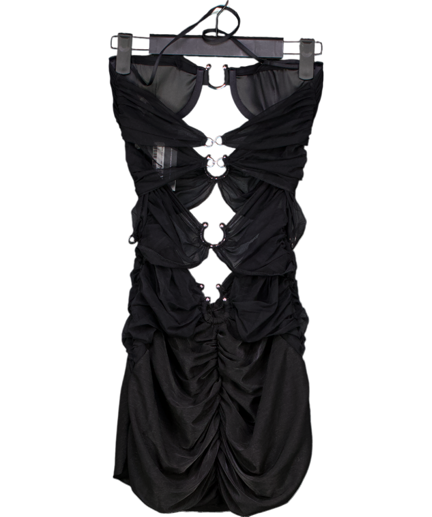 God Save Queens Black Blair Mini Dress UK S