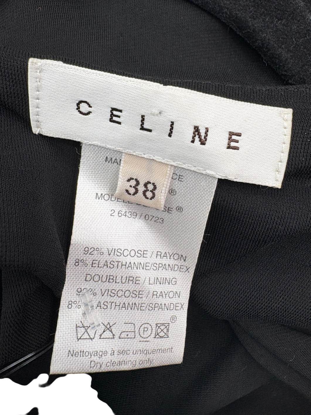 Celine Black Ruched Maxi Dress UK 10