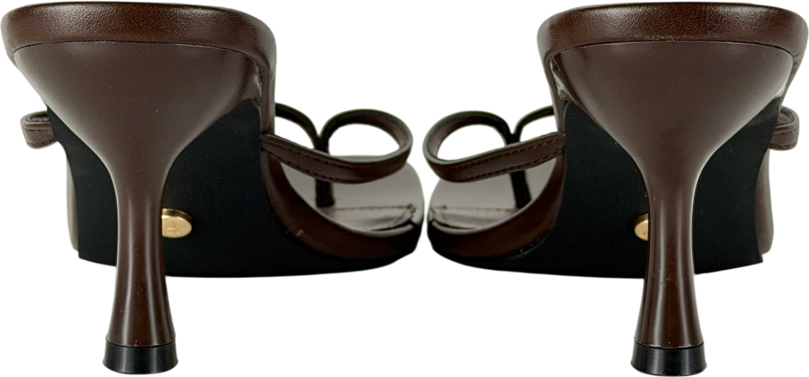 White Fox Brown Mitchell Thong Mules UK 7 EU 40 👠