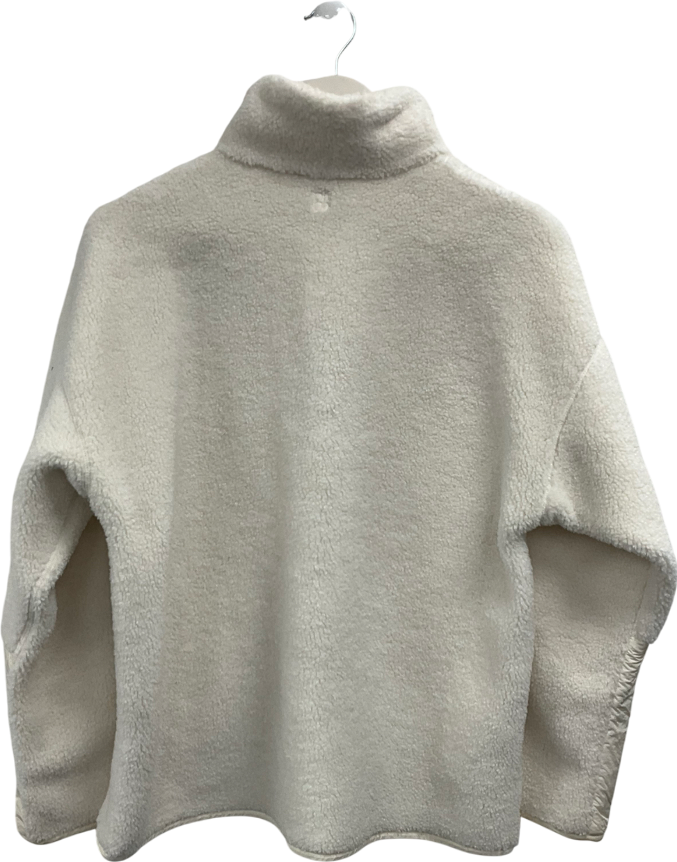 Sweaty Betty White Plush Fleece Textured Half Zip UK S