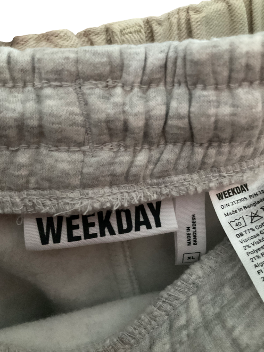 Weekday Grey Classic Sweatpants UK XL