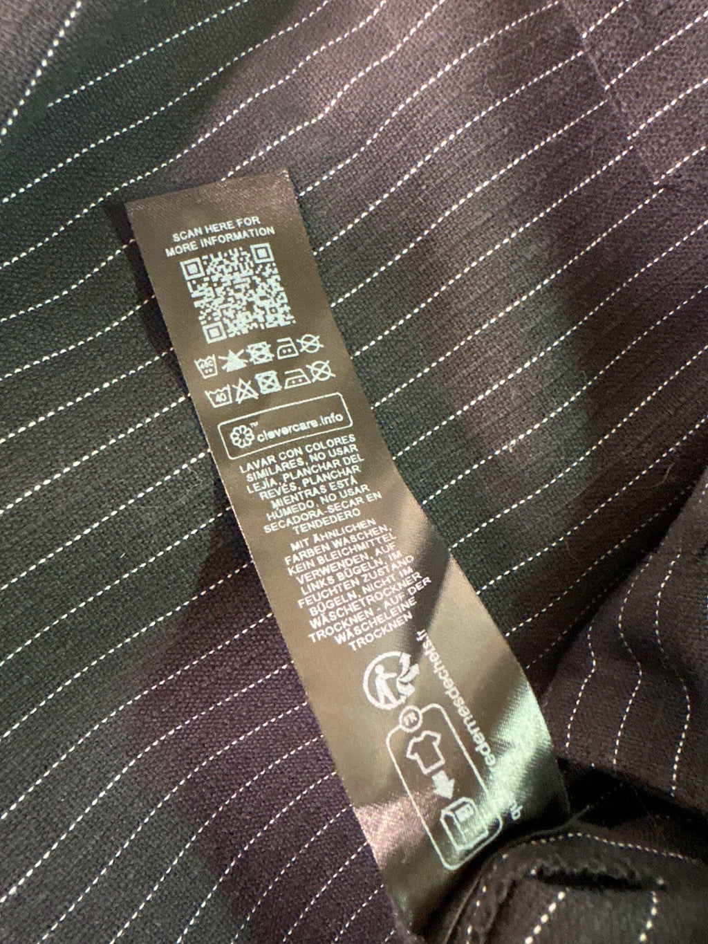 Collusion Black Pinstripe Skirt UK 12