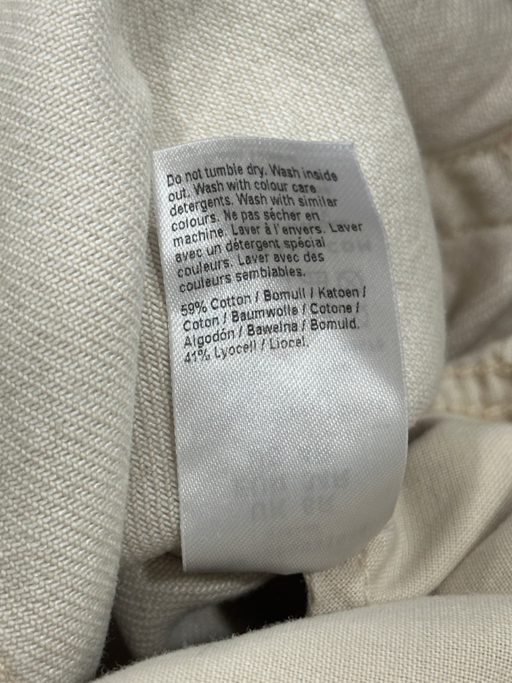 River Island Beige Mid Rise Wide Leg Jeans UK 8