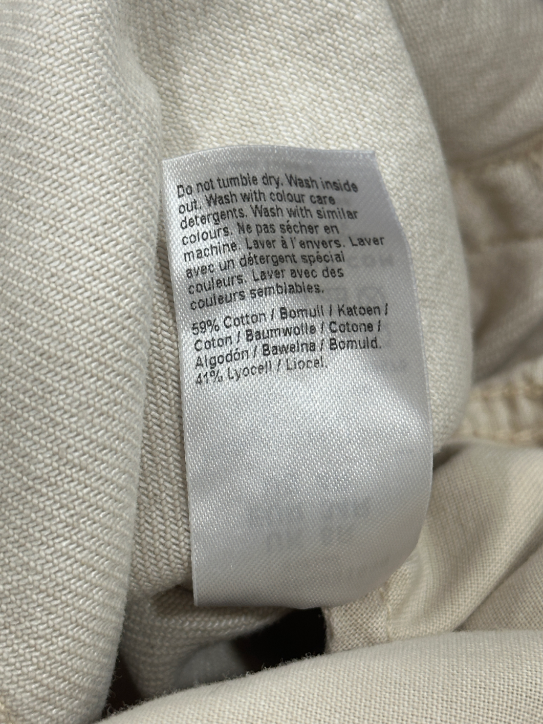 River Island Beige Mid Rise Wide Leg Jeans UK 8