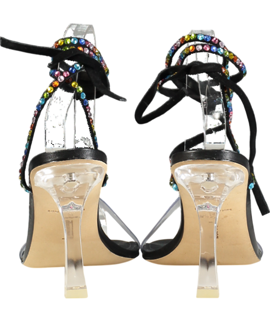 Larroude Black Gloria Disco Sandal UK 6.5 EU 39.5 👠