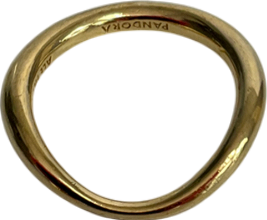 pilgrim Metallic Alberte Organic Shape Ring Gold-plated