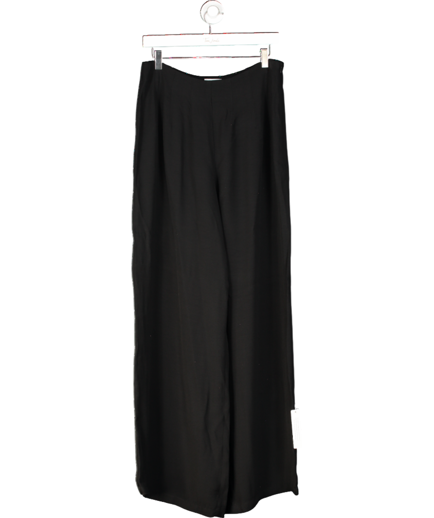 ghost Black Senna Crepe Wide Leg Trousers UK M