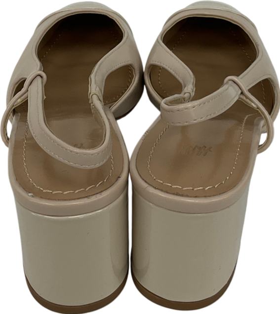 H&M Cream Block Heel Slingback UK 5 EU 38 👠