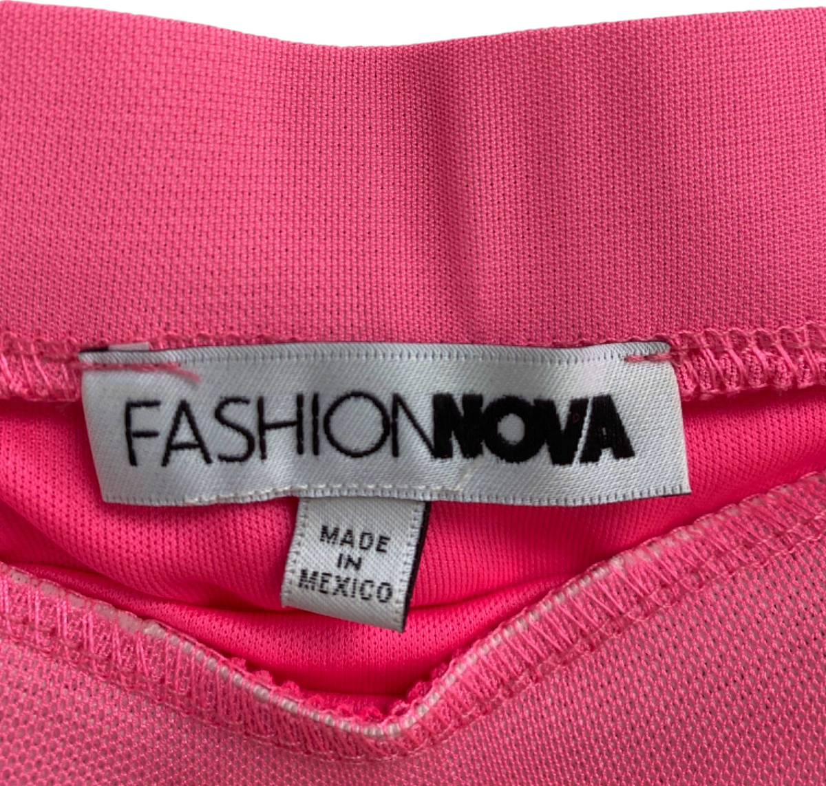 Fashion Nova Pink Bandeau Dress with Built-in Bodysuit UK S