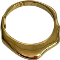 pilgrim Metallic Alberte Organic Shape Ring Gold-plated - Size N e