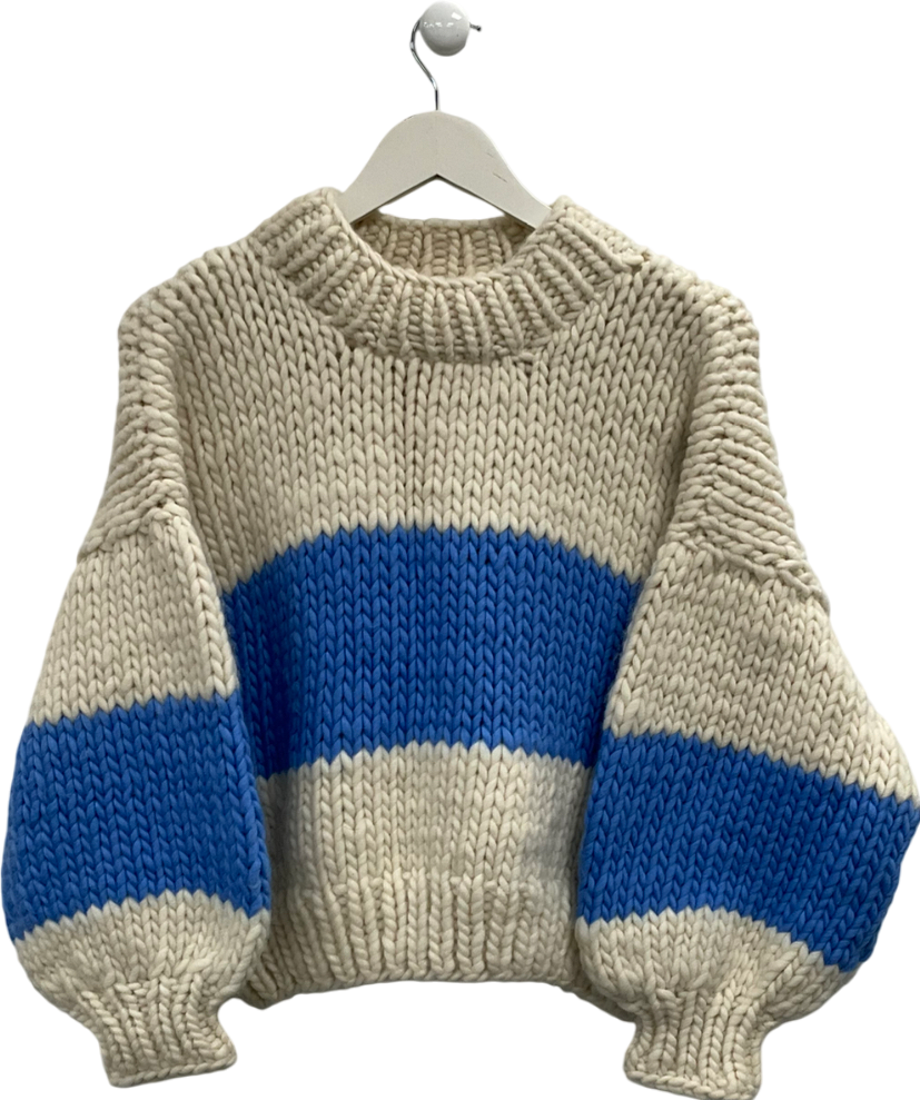 First Born Knits Cream Merino Wool Jumper UK S