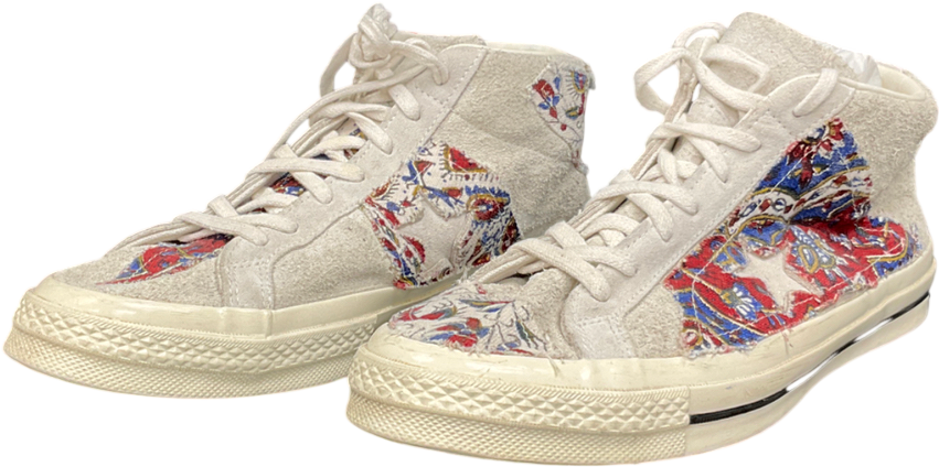 Converse Cream Chuck Taylor All Stars Trainers Collab With Paris Farzaneh UK 9 EU 43 👞