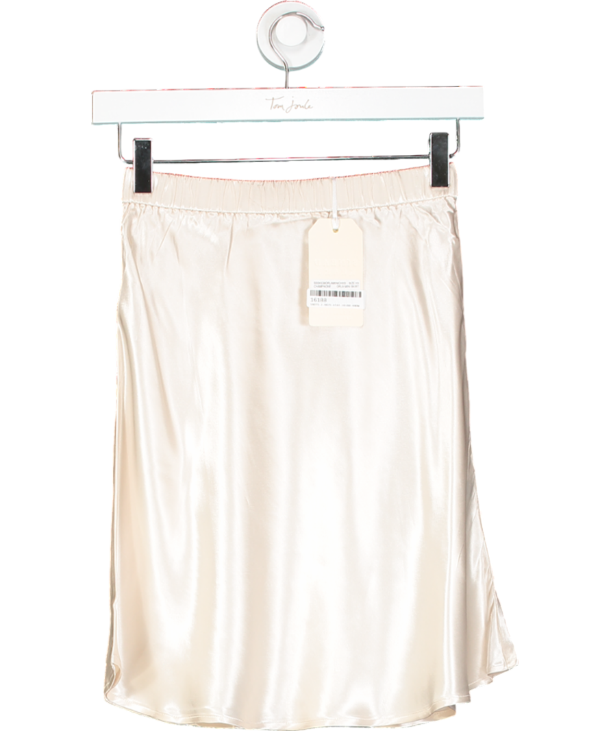 Sinead Keary Cream "the Orla" - Satin Mini Skirt UK XS