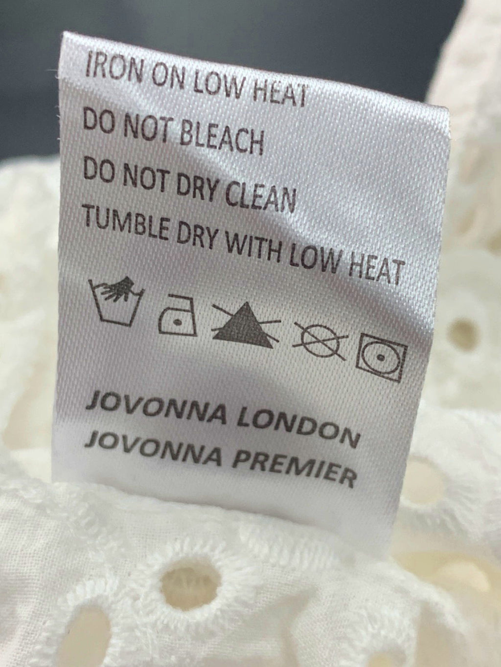 Jovonna London White Eyelet Ruffle Top UK S