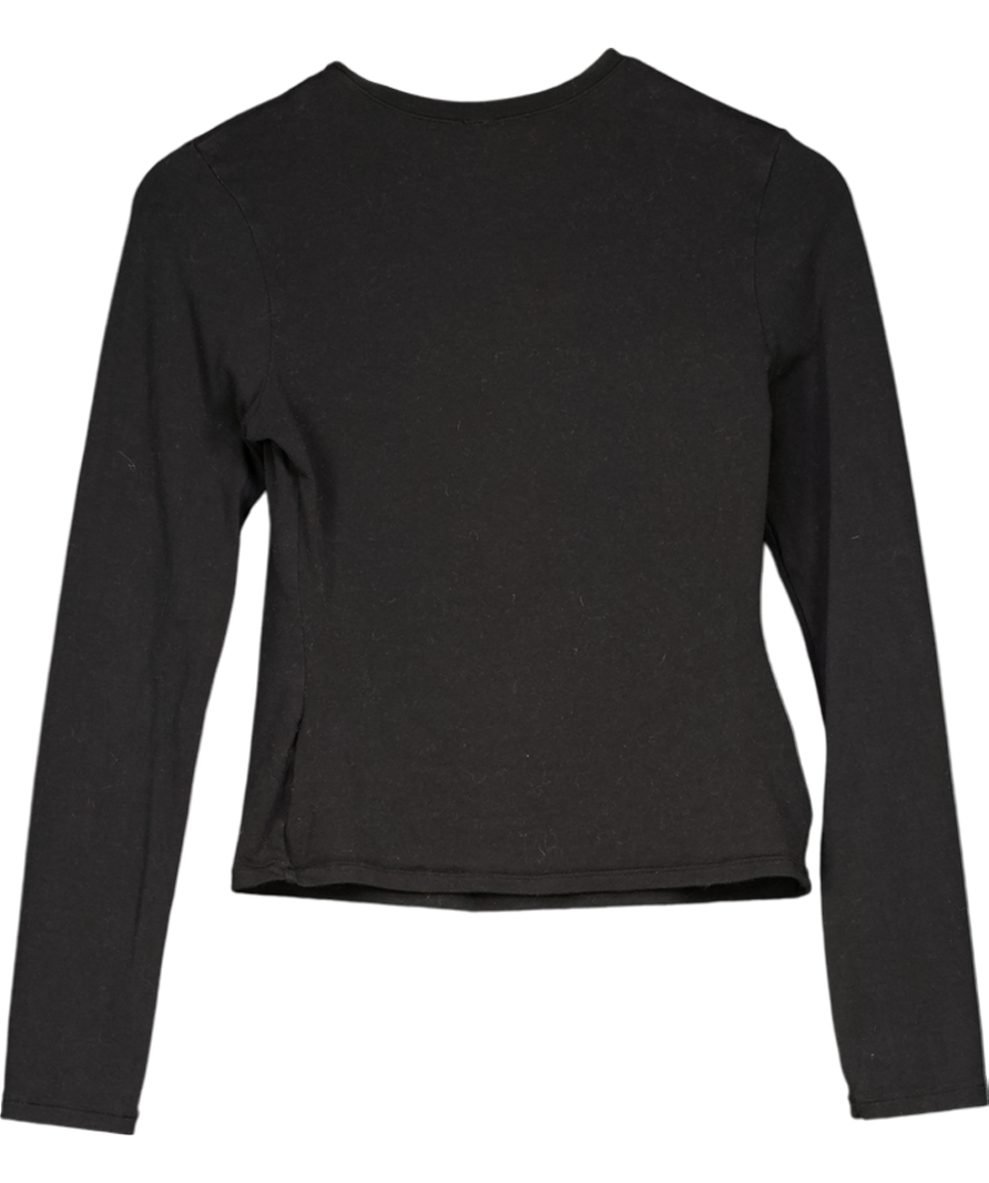 SKIMS Black Long Sleeve T-shirt UK M